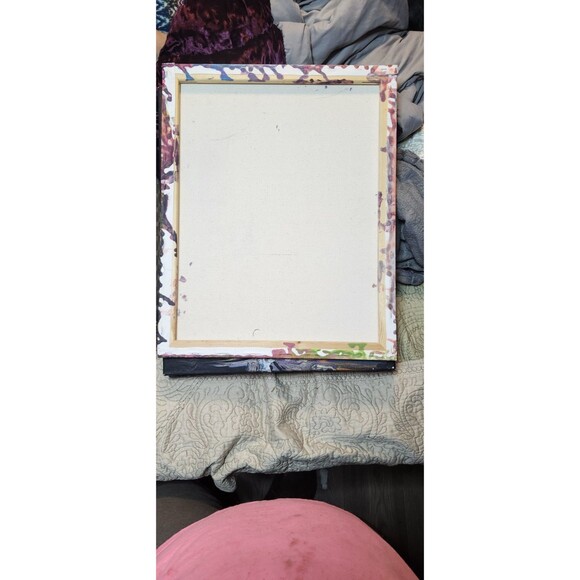 Mama Bear Pink Silhouette Mixed Media 14x11 Acrylic Pour Epoxy Wall Art - Picture 3 of 4